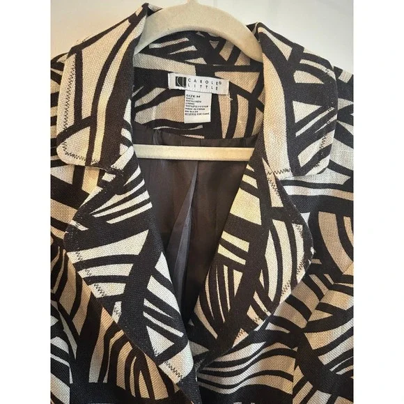 Carole Little 100% Linen Blazer Jacket Classic Career Women's size M - Picture 2 of 8